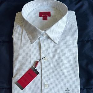 Alfani Dress Shirt White with Blue Dots
